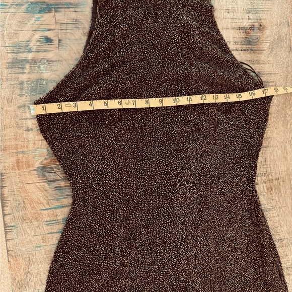 Riaziee Boutique Bronze Pure Silk Formal Beaded Mini Dress Size 4 - Picture 9 of 17